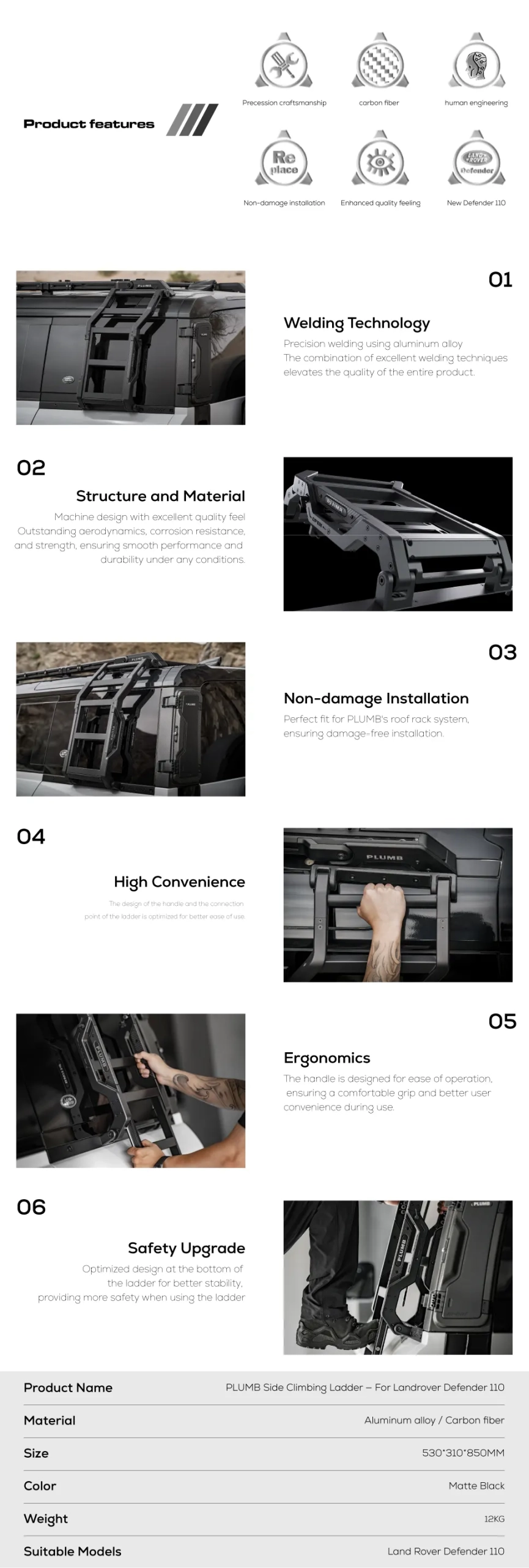 climbing ladder 110 specs