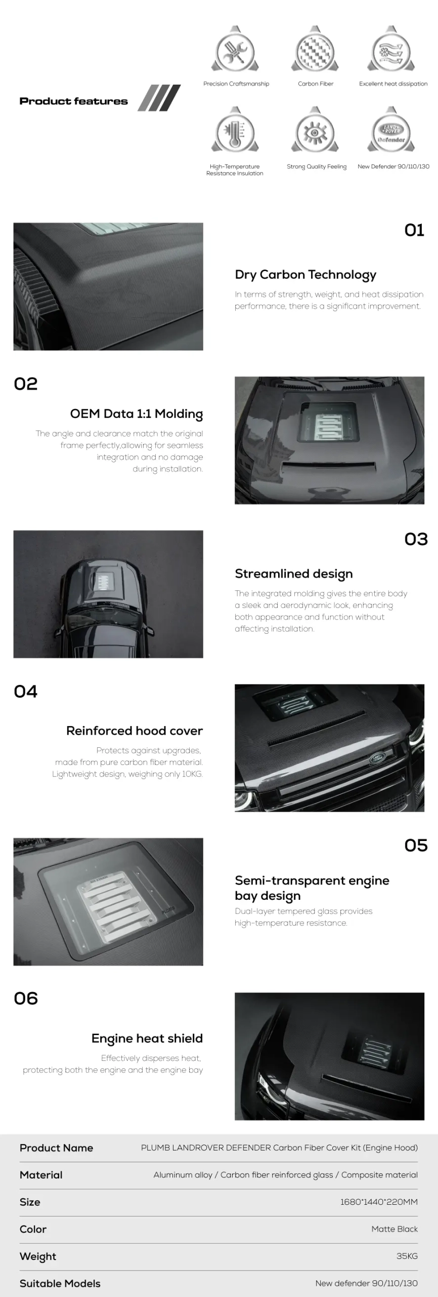 product detail carbonfibrehood product detail carbonfibrehood